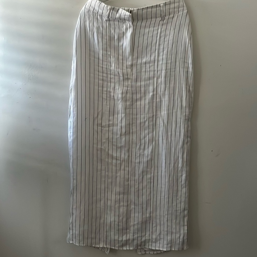 Dissh Linen Striped Maxi Skirt